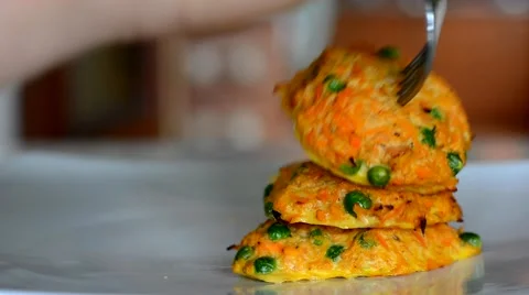 Healthy vegetarian carrot cakes Stock-Footage 53431353