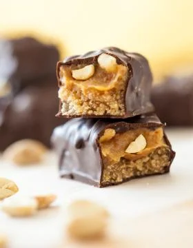 Healthy version of chocolate bars Stock Photos