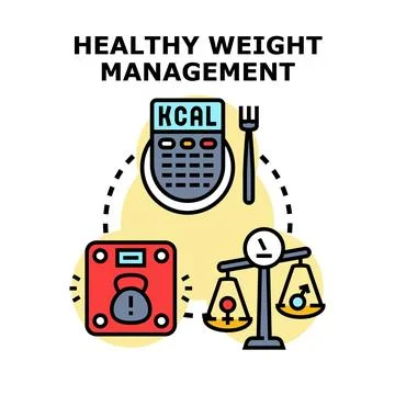 Healthy weight management system icon concept Ilustración de archivo