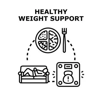Healthy weight support concept for balanced lifestyle Stock Illustration