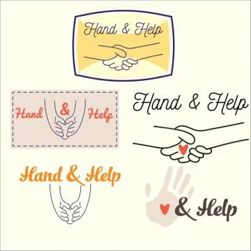 Heand and help set Stock Illustration