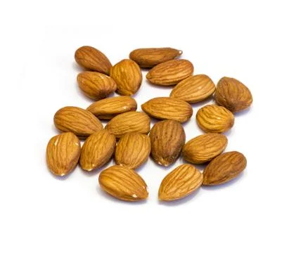 Heap of almonds . Stock Photos