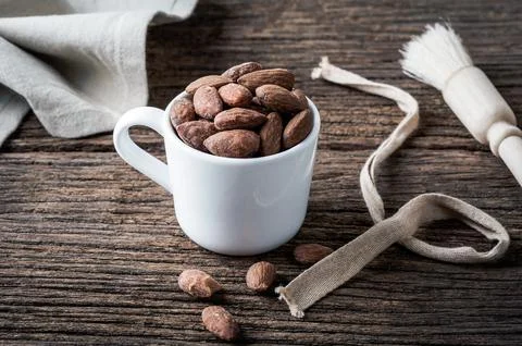 Heap of almonds Stock Photos