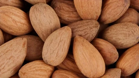 Heap of almonds, tracking shot Stock Footage 135000046