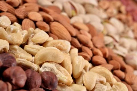 Heap of assorted nuts Stock Photos