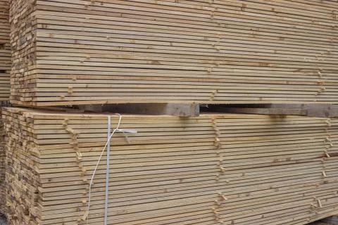 Heap of boards for formwork Stock Photos