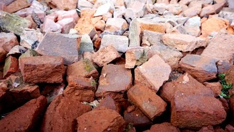 Heap of bricks Stock Photos