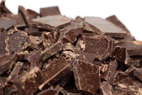 Heap of broken chocolate Stock Photos