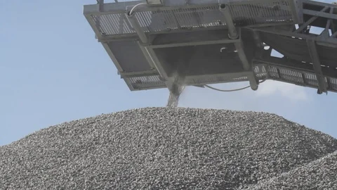 Heap of broken stone Stock Footage 129617492