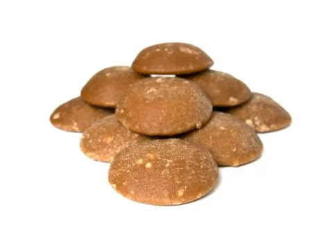Heap of brown cane sugar Stock Photos