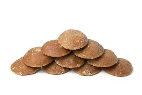 Heap of brown cane sugar Stock Photos
