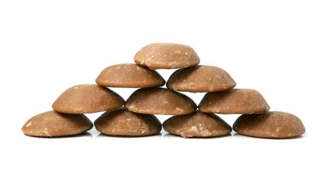 Heap of brown cane sugar Stock Photos