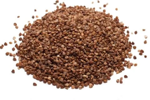Heap buckwheat croups Stock Photos