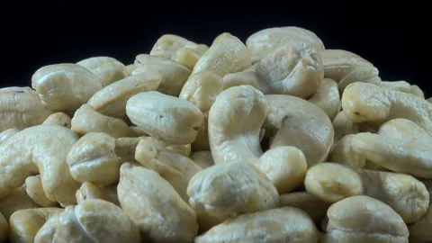 Heap of cashew nuts. Stock Footage 166161376