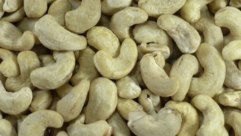 Heap of cashew nuts rotate Stock Footage 137785814