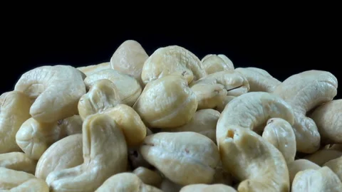 Heap of cashew nuts rotate Stock Footage 138249607