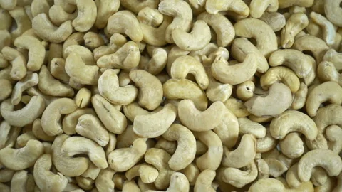 Heap of cashew nuts in slow motion Stock Footage 139341947