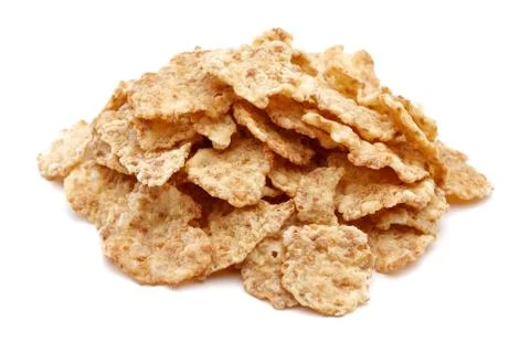 Heap of cereal on white background Stock Photos
