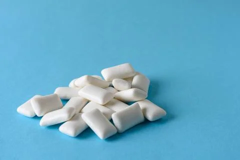 Heap of chewing gum with e171 Stock Photos