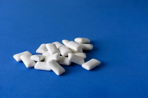 Heap of chewing gum with e171 Stock Photos