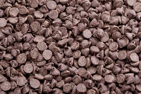 Heap of chocolate chips Stock Photos