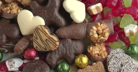 Heap of Christmas sweets. Stock Footage 284274842