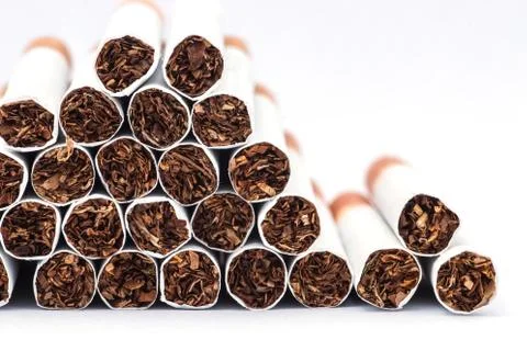 Heap of cigarettes Stock Photos