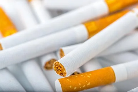 Heap of cigarettes Stock Photos