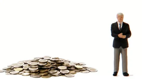 Heap of coins decreasing Video stock 11285425