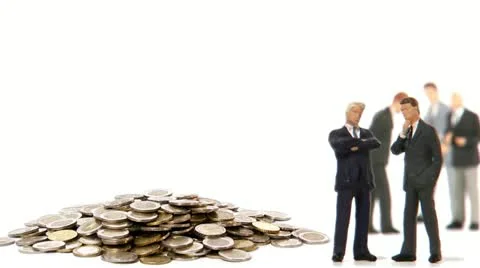 Heap of coins decreasing Video stock 11285434