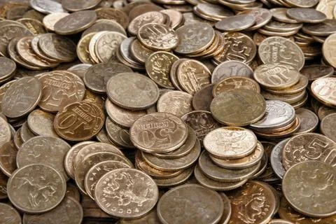 Heap of the coins Foto stock