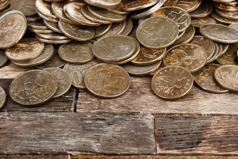 Heap of the coins Stock Photos