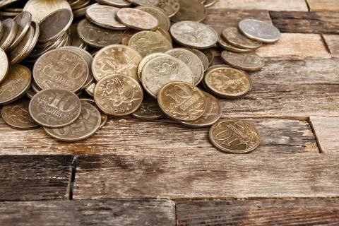 Heap of the coins Stock Photos