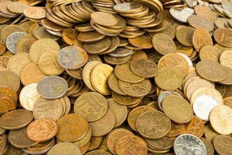 Heap of the coins. Stock-Fotos