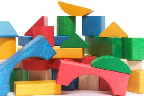 Heap of color blocks Stock Photos