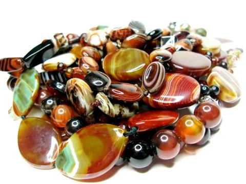 Heap of colored beads Stock Photos