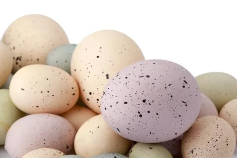 Heap of colorful easter eggs Stock Photos