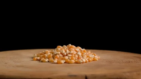 Heap of Corn Kernels Rotating Stock Footage 284278602