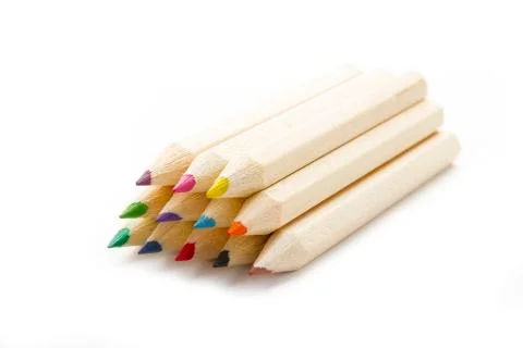 Heap of crayon Stock Photos
