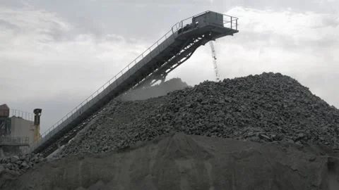 Heap of crushed stone is born Stock Footage 196984657