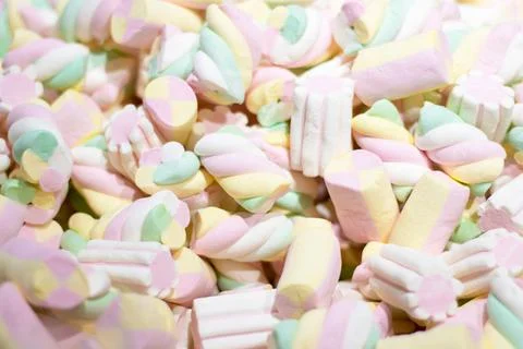 Heap of delicious marshmallows. Stock Photos