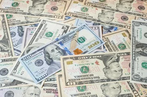 Heap of dollars Stock Photos