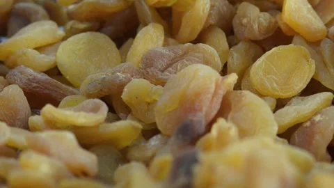 Heap Of Dried Apricot - Background Stock Footage 296841088