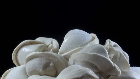 Heap of dumplings on a plate Stock Footage 138036757