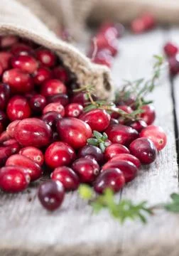 Heap of fresh cranberries Stock Photos