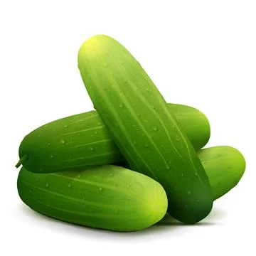 Heap of fresh cucumbers close up Stock Illustration