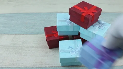 Heap of gift boxes Stock Footage 88854616