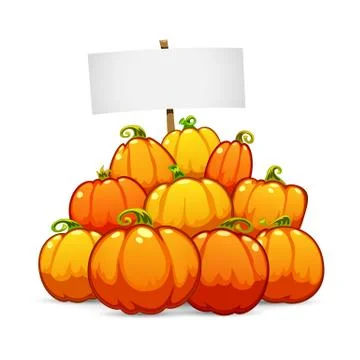 Heap of Halloween Pumpkins Stock Illustration