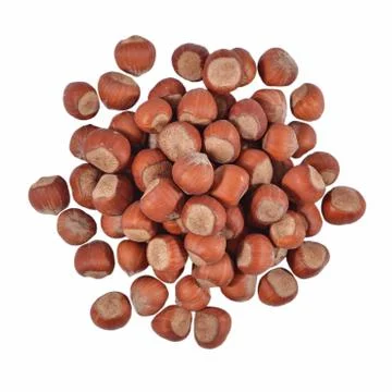 Heap of hazelnuts Stock Photos