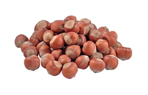 Heap of hazelnuts Stock Photos